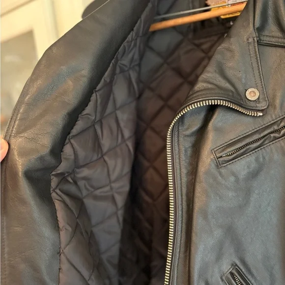 VINTAGE PRISTINE Harley-Davidson Black Leather Motorcycle Jacket - Picture 6 of 12
